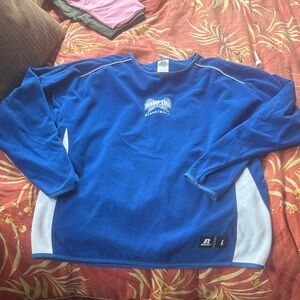 Russell Athletic Blue and White Basketball Sweatshirt